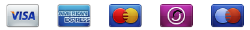 Payment cards accepted, VISA, American Express, Mastercard, Solo and Maestro